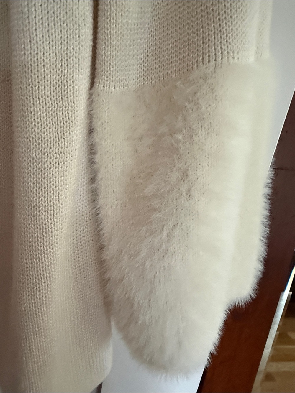 J.Jill Cream Faux-Fur Cuff Sweater - Picture 3 of 3
